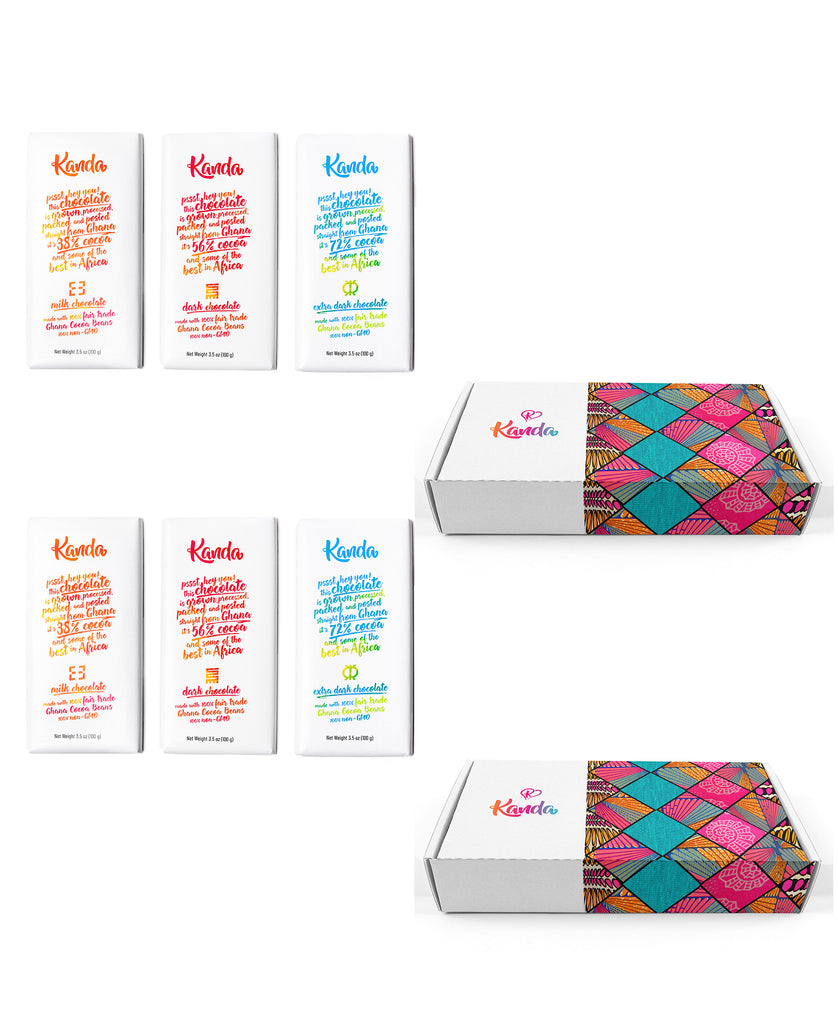 6 Bars + 2 African Print Boxes