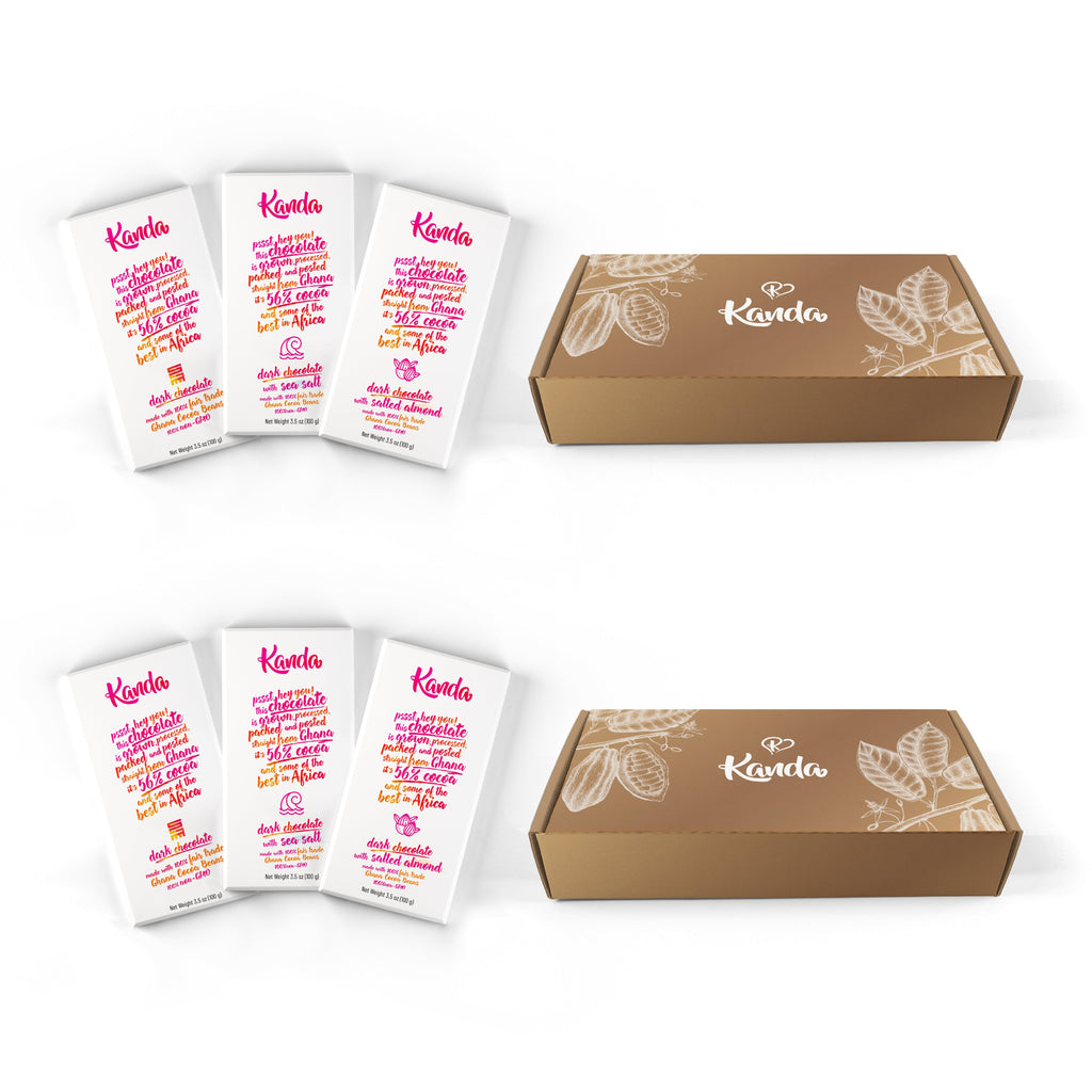 Bundle of Dark, Sea Salt Almond, and Sea Salt - 6 Bars + 2 CP Boxes [Wholesale]