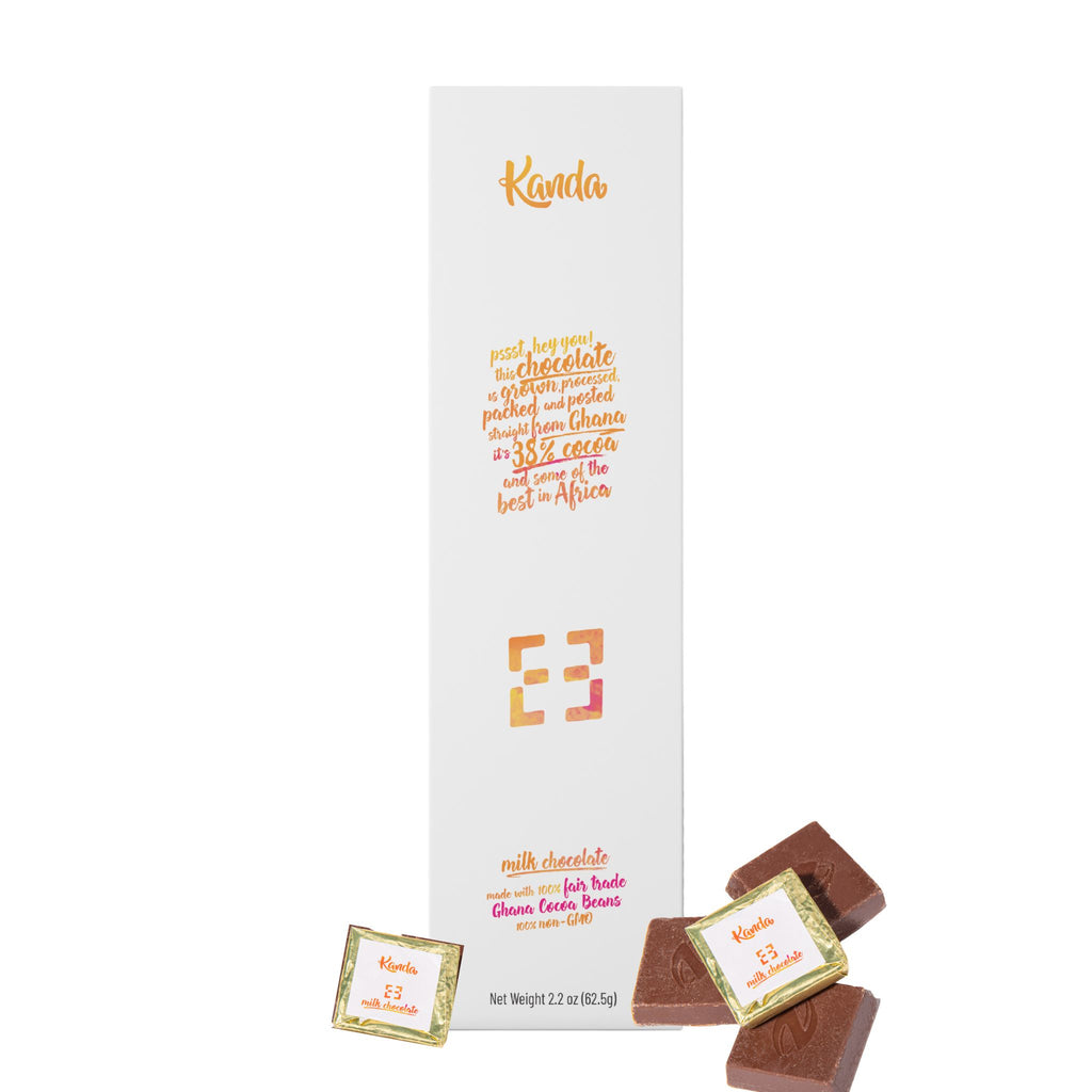 Milk 38% Chocolate Mini's | 5 Mini Squares | 1 Sleeve